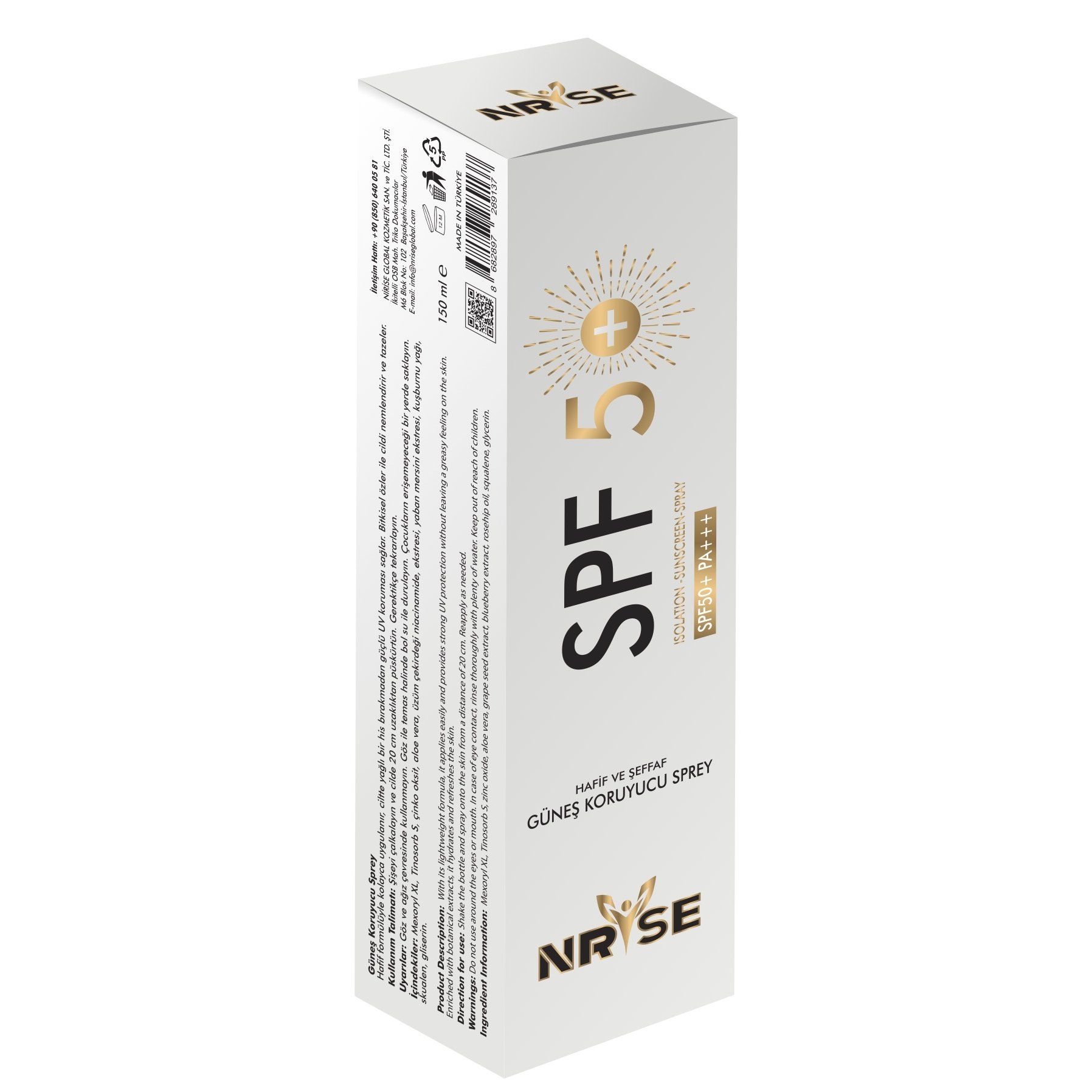 GÜNEŞ KORUYUCU SPREY SPF 50+PA+++